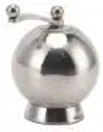 Pepper Grinder with Long Crank Classical Hand Shake Pepper Grinder 304 Stainless Steel Round Hand Cranked Spice Salt Mill for Prickly, Pepper, Sea Salt, Black Pepper (L 27x27cm/10.6x10.6in)