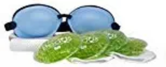 Tranquileyes XL for Extended Comfort for Dry, Irritated Eyes – Reusable Warm Compress with Microwavable Beads –Natural Moist Heat– Latex-Free - Warm and Cold Compress - Blue