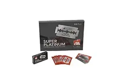 100 Count Super Platinum Men's Safety Razor Blades - Premium Double Edge Blades crafted from Platinum Stainless Steel for a perfect shave