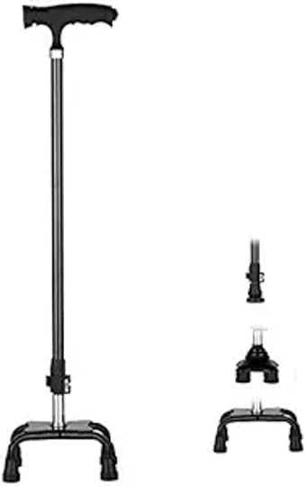 Walking Stick Elderly Cane Multifunctional Crutches Walker Elderly Crutches Carbon Fiber Walking Stick Free Stretching Multi-Foot Exchange Lightweight