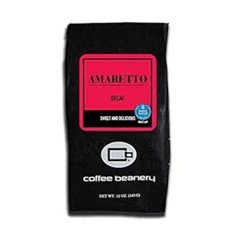 Amaretto Decaf  by   | 12oz Flavored Decaf  Beans Medium Roast  | 100% Specialty Arabica  Whole Bean | Gourmet  Whole Beans