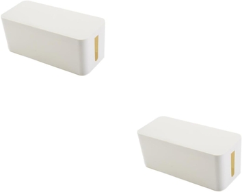 2pcs Box Power Strip Organizer Computer Charging Line Organizer Power Strip Cover Wire Organizer Power Board Storage Box Junction Box Wire Box White