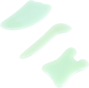 3Pcs Rose Eye Massagers guasha Facial Massage Board Trigger Point Facial Roller Scraping Board Massage Scraper Body Scraper face Massage Tools Gua Sha Accessories Jade Tendon Stick