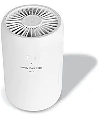 TWIN CARE MINI Air Purifier, CAR Air Filter Cleaner With USB Connectors and 3-in-1 True HEPA Filter For Cars, Trucks, Motor Vehicles , Table, Bedroom, Bathroom Air purifiers, Dual Motor, Twin Fan, Three Mode