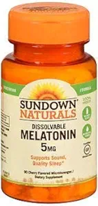 Quick Dissolve Melatonin 5 mg Microlozenges Cherry - 90 ct, Pack of 3