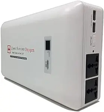 Explore Oxygen Universal CPAP Battery Backup Power Supply (6-8 Nights). Automatic Switch and Uninterrupted Sleep! Sleep All Night with Humidifier and Heated Tube! Works with All CPAP Brands, White. Fast 45W DC Car Charger Included!