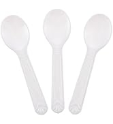 Mini Plastic Tasting Spoons And Ice Cream Spoons (Pack with 100 spoons)