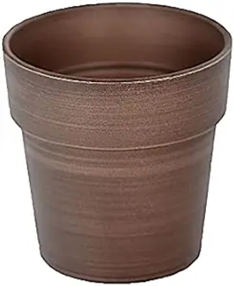 3 pcs 3-Inch Copper Round Plastic Flower Plant Pots Wedding Reception Centerpieces Events Decorations Supplies
