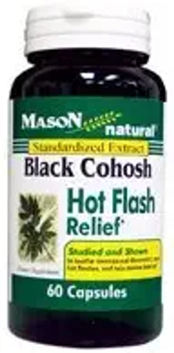 Mason Natural Black Cohosh - Alleviates Hot Flashes & Night Sweats, Restores Hormonal Balance, Herbal Supplement, 60 Capsules