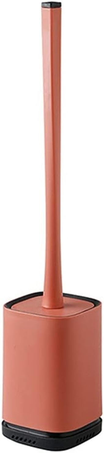 Toilet Brushes Long Handle Wall-Mounted Toilet Brush Holder with Base Toilet Brush Soft Hair Toilet Brush Household Bathroom Cleaning Toilet Brush Set Toilet Cleaning Brush (Color : Red)