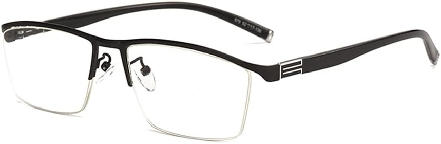 Men's Anti-Blue Light Business Reading Glasses, Anti-Radiation Fatigue Hyperopia Glasses Optical Diopter +1.0 to +3.0,Black,+2.50