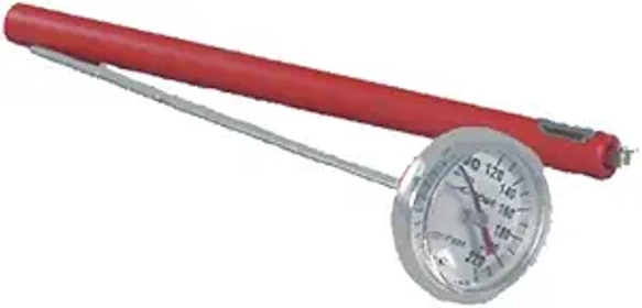 Instant-Read Pocket Thermometer with Storage Sleeve, 1.25 x 1.25 x 5.5 inches, Red