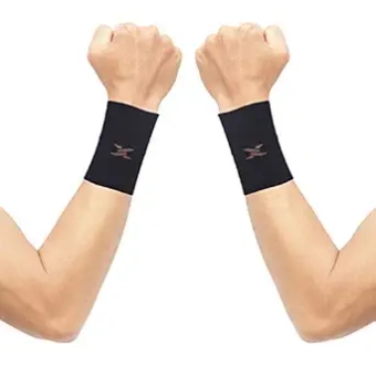 Compression Wrist Sleeve-Copper Infused Wrist Support for Men &Women-Improve Circulation and Recovery(1 Pair)