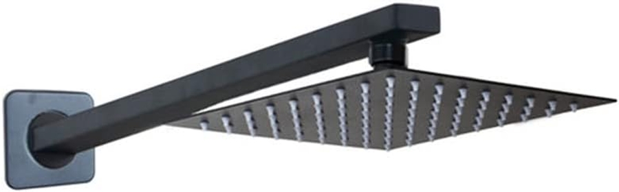 8/10/12/16'' Black Shower Head Rainfall Tub Matte Black LED Shower W/Arm Bathtub Rain Shower Head Square Shower Head