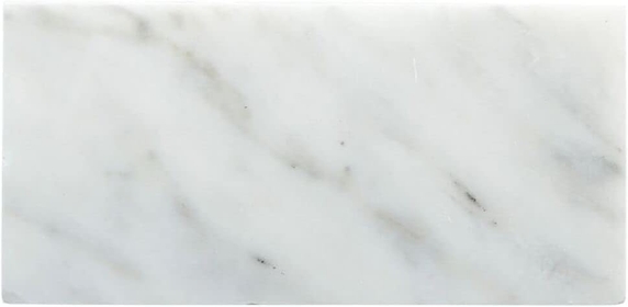 Carrara Italian (Bianco Carrara) Greyish Marble 3x6 Field Subway Floor Wall Tile Backsplash for Kitchen, Bathroom Shower, Fireplace, Accent Decor (Box of 60 Pieces (7.5 sq.ft))
