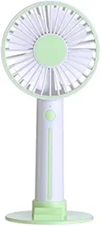 Fans Portable Handheld USB Fan, Personal Portable Handheld Small Air Cooler, Electric 3 Speed Desktop Charging Fan With Mobile Phone Holder (Color : Green)