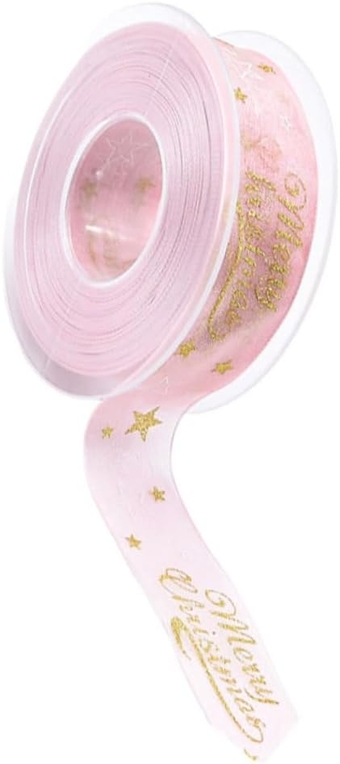 1 Roll Christmas Ribbon Gift Wrapping Ribbon Christmas Burlap Ribbon Christmas Favors Packaging Band for Christmas Party Gift Ribbon Pentagram Decorate Accessories Packaging Tape
