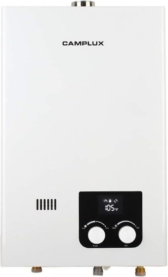 Natural Gas Tankless Water Heater Indoor, Camplux 2.64 GPM On Deamnd Hot Water Heater, CM264-NG, White