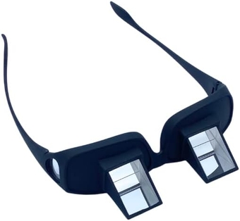 Bed Prism Spectacles (2 Pack) Horizontal Mirror Lazy Readers 90 Degree Prism Glasses for Laying Down Reading and Watching TV