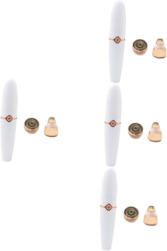 4 Pcs Electric Shaver Ladies Nose Hair Trimmer for Women Face Shavers for Women Womens Razors Epilator for Face Hair Removing Device White Abs Lipstick Miss Multifunction