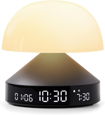 Mina Sunrise Alarm Clock, Wake Up Light & Sunset Lamp for Sleep Routine - Gun Metal