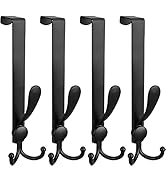 KeFanta 4 Packs Over The Door Hooks, Sturdy Stainless Steel Heavy Duty Door Hanger Hook for Coat ...
