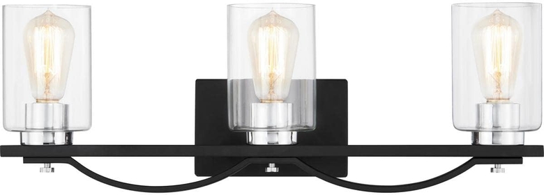 SLE8624MBK Salem Vanity, 3-Light 300 Total Watts, Matte Black