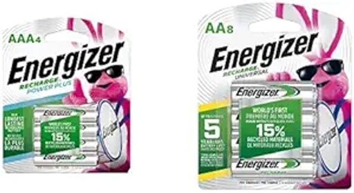 Rechargeable AA and AAA Batteries Bundle (4 Count)