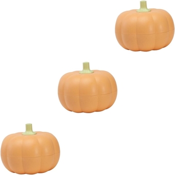 3 Pcs Pumpkin Candy Box Dessert Plates Dessert Dish Plastic Serving Bowls Wedding Candy Holder Pumpkin Candy Holder Salad Bowls Chip Bowl Fruit Basket Holder Pp Food Storage Box