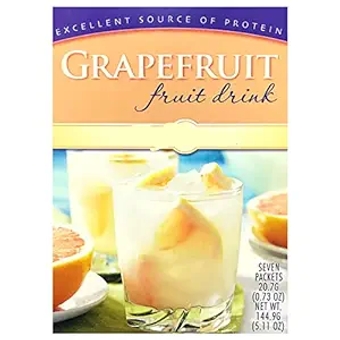 Nutmeg State Nutrition - High Protein Diet Fruit Drink - 15g Protein - Low Calorie - Low Carb - Low Sugar - Fat Free, 7 Servings Per Box (Grapefruit)