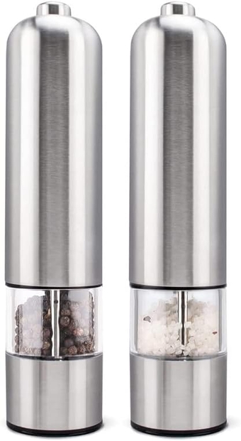 2-Pack Electric Grinder Pepper Mill Prickly Ash Powder Grinding Bottle Black Pepper Grinder Household Small Coarse Sea Salt Prickly Ash Cumin Grinder Pulverizer