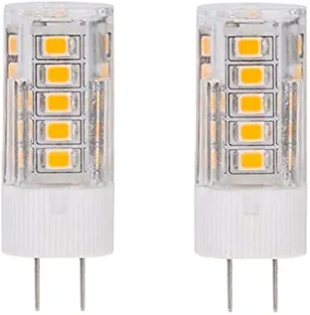 ® 2-Pack, 12 Volt LED G6.35, 300 Lumens, 3.5 Watt (35W Equal), Warm White 3000K, Not Dimmable, Low Voltage AC/DC 12 Volt, G6.35/GY6.35 Base JC LED Halogen/Xenon/Incandescent Replacement Bulb