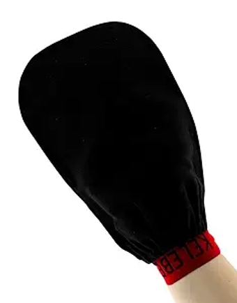 Turkish Hammam Black Crepe Elastic Exfoliating Glove Removes Dirt and Stain for the Whole Body. 1 Piece