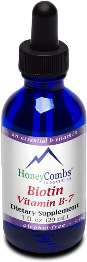 Vitamin B7 (Biotin) Drops – Liquid Biotin Hair, Skin, Nails Supplement – Digestion & Hair Vitamins - Alcohol-Free, Non-GMO Vitamin Liquid for Healthy Hair, Skin and Nails, 1 Fl Oz.