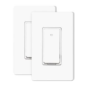 Smart Light Switch, Single Pole 2.4Ghz Wi-Fi, Work with Alexa and Google Assistant for Voice Control, Smart Life/Tuya APP Remote Control, No Hub Required, NEED Neutral Wire, 10A, ETL&FCC Listed