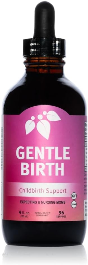 Mountain Meadow Herbs Gentle Birth for Birth Prep/Labor Prep, Fast Acting Liquid Herbal Extract for Childbirth Support - 4oz