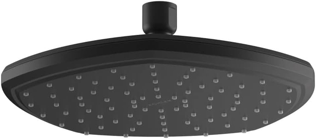 KOHLER 27051-G-BL Occasion 8" Single-Function Rainhead, Single-Spray Rain Shower Head, Rainfall Shower Head, 1.75 GPM, Matte Black