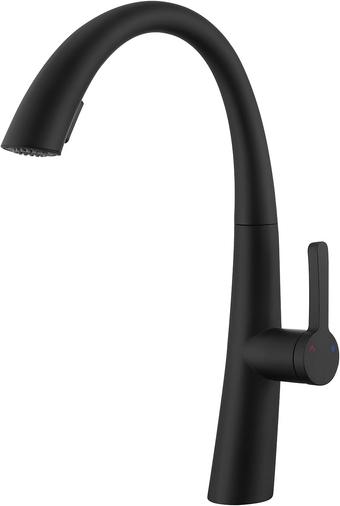 Kitchen Faucet, Kitchen Sink Faucet, Stainless Steel Pull Out Kitchen Faucet,Matte Black