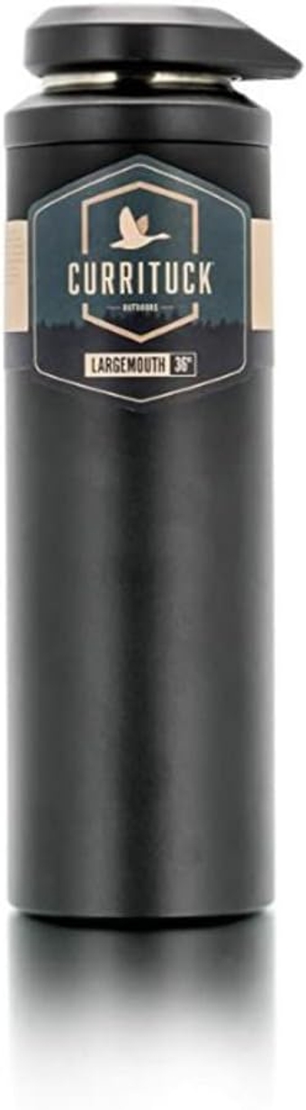 Currituck Wide Mouth Charcoal Black 36 oz. Water Bottle - BPA Free, Keeps Drink's Temperature For Hours, Great for Outdoor Activities (51950)