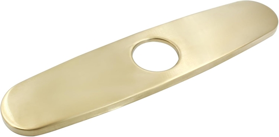 9.65" Hole Cover Deck Plate, Stainless Steel Deck Plate Escutcheon Faucet Covers Escutcheon for 1 or 3 Hole Bathroom Kitchen Sink Faucet Single Hole Mixer Tap (Brushed Gold)