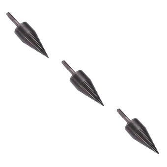 3 Pcs Wood Splitting Tool Drill Bits Wood Splitter Screw Firewood Wood Step Drill Bit Electric Drill Wood Splitter Log Splitter Drill Electric Screwdriver Kit Drill Cone Ladder