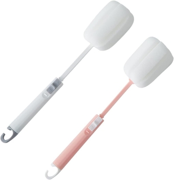 10 Pcs Sponge Brush Insulated Tumbler with Straw Feeding Bottle Scrubber The Dishwasher Cleaner Coffee Cups Glass Mugs Long Handle Cup Brush Frosted Cleaning Brush Baby Abs