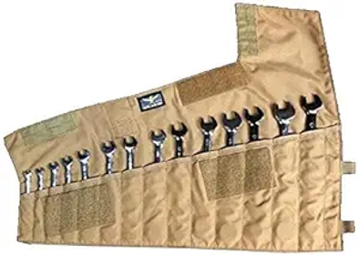 Wrench Tool Roll Up Pouch Bag Organizer | Heavy-Duty Durable 1000D Cordura Nylon | Contractor, Construction Worker, Handy Man