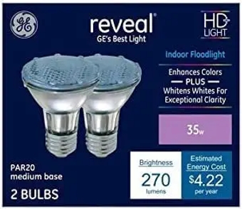 Reveal 12-Pack 35-Watt Dimmable Color-Enhancing Par20 Halogen Appliance Light Bulbs
