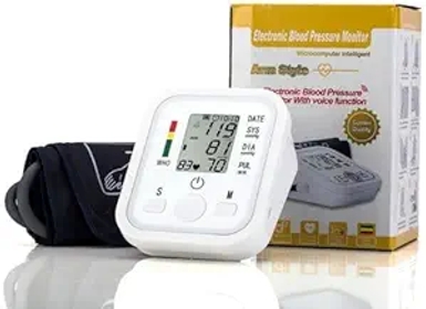 Upper Arm Electronic Digital Home Blood Pressure Monitor with Voice Function Wide Range Cuff That Fits Standard to Large Adult Arms Proven Accuracy Irregular Heartbeat Detector Memory Storage