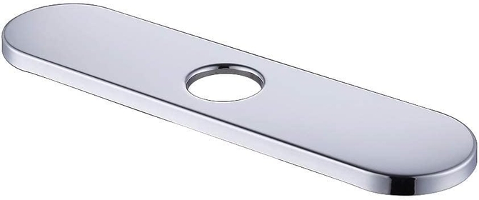 10" Faucet Escutcheon Deck Plate Cover Replacement for 3-Hole Kitchen Sink Hole,  10 Inches Deck-mounted Holes Covers, Solid SUS304 Stainless Steel Metal Made, Chrome Plated Finish