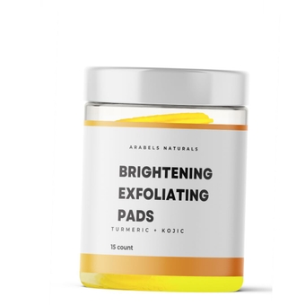 Turmeric Kojic Cleansing Pads, Gentle Cleanser for All Skin Types, Fights Acne, Dark Inner Thighs, Uneven Skin Tone, Reduces Dark Spots & Fades Scars Face & Body Cleanser (15 ct)