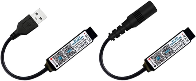 LED Strip Light Controller RGB APP Smart Bluetooth Music Control for DC5-24V COB Tape Lights Dimmer Adjust Brightness (DC)