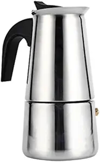 Coffee Maker, Stainless Steel Moka Coffee Pot Percolator Stovetop Latte Maker Percolator Stove Top Filter Coffee Maker Pot Easy Clean (200ML 4 Cup)