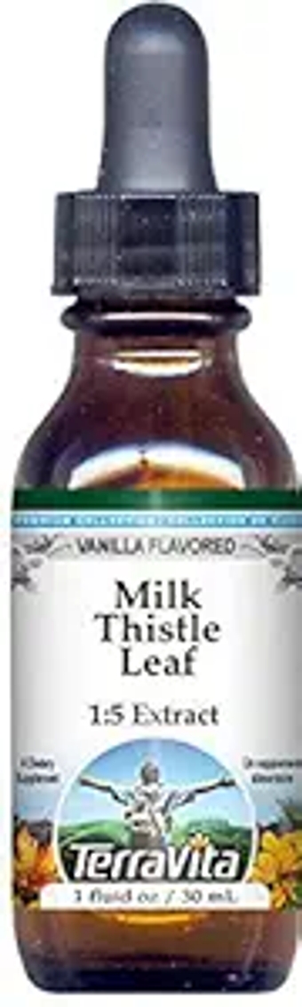 Milk Thistle Leaf Glycerite Liquid Extract (1:5) - Vanilla Flavored (1 oz, ZIN: 522729) - 2 Pack